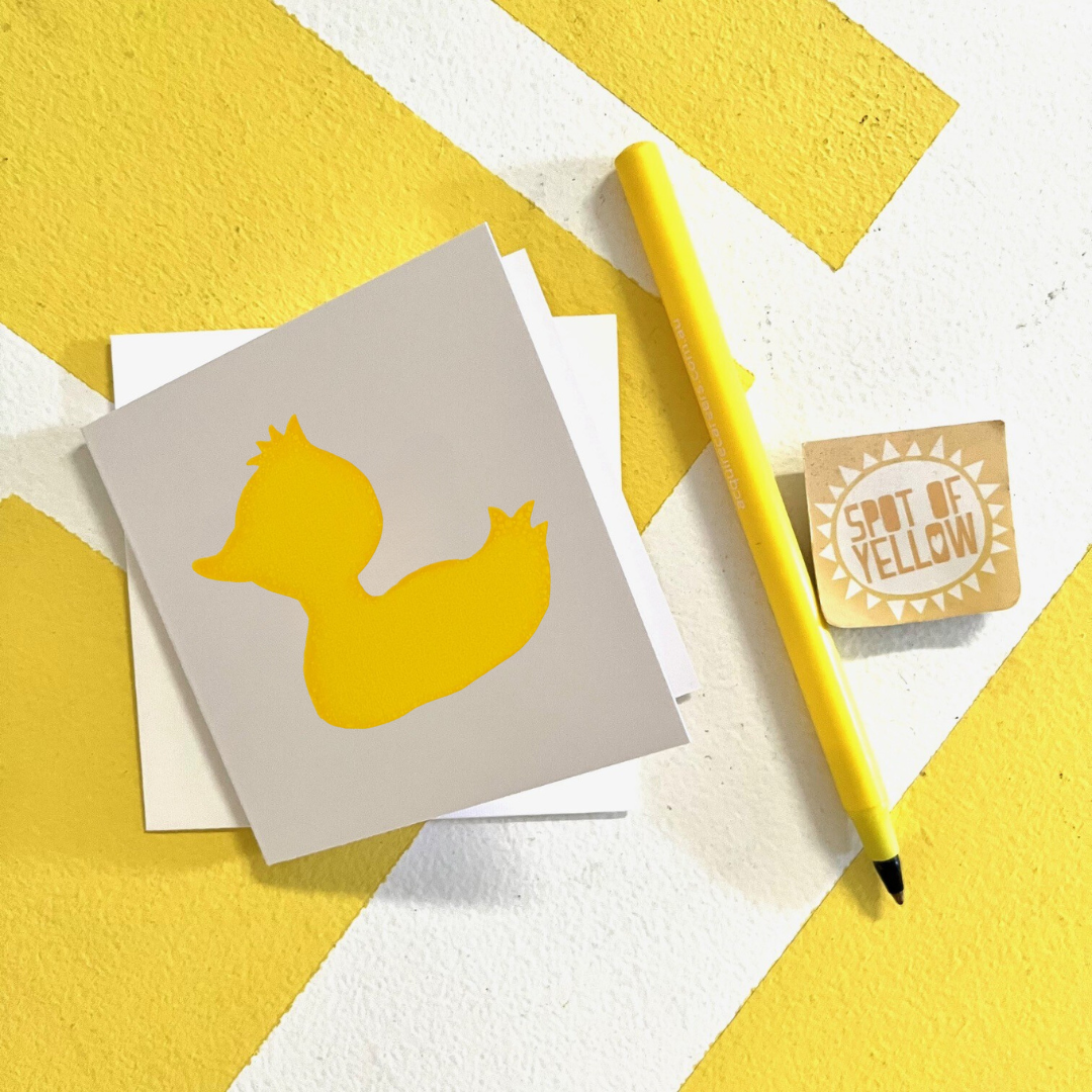 Hand Printed Greeting Card | Spot of Yellow