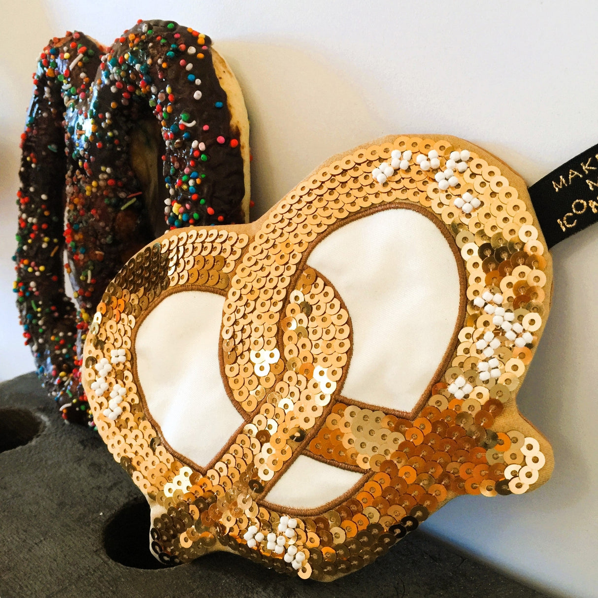 Sequin Pocket Purse - Pretzel