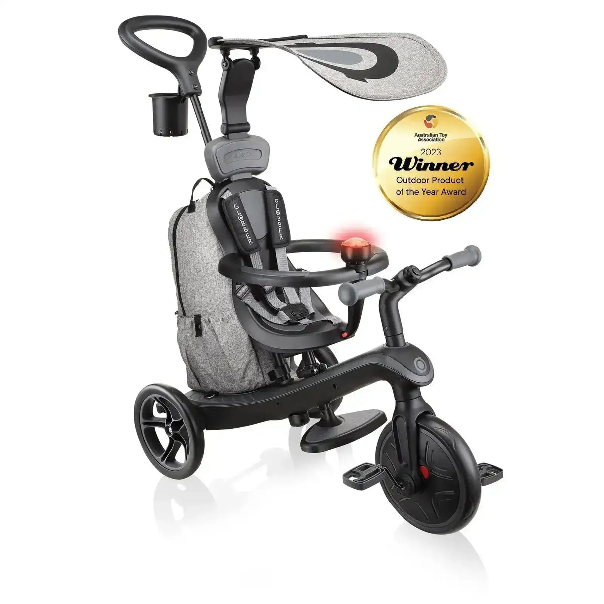 Globber | Explorer Trike 4in1 Deluxe Play | Black/Grey - Toybox Tales
