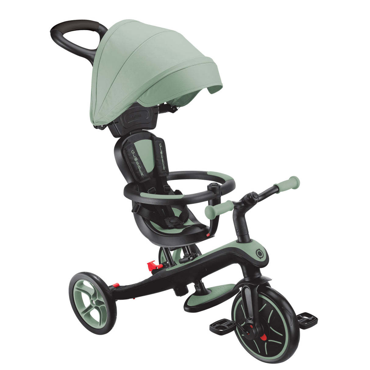 Globber Explorer Trike 4in1 2026 - Sage - front view