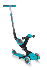 Globber GO UP Deluxe Convertible Scooter w Light up Wheels -  Teal