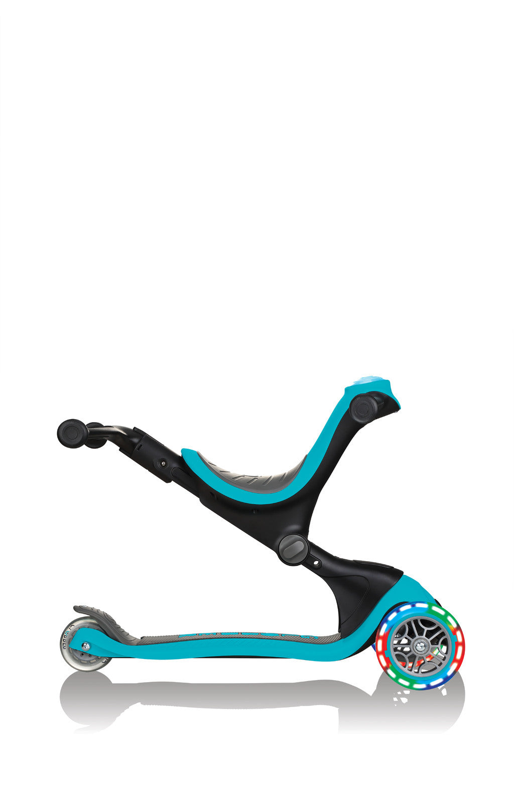 Globber GO UP Deluxe Convertible Scooter w Light up Wheels -  Teal