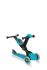 Globber GO UP Deluxe Convertible Scooter w Light up Wheels -  Teal