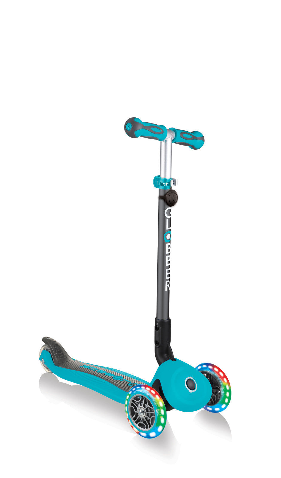 Globber GO UP Deluxe Convertible Scooter w Light up Wheels -  Teal