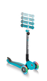 Globber GO UP Deluxe Convertible Scooter w Light up Wheels -  Teal
