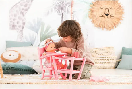 Corolle High Chair - Pink - Toybox Tales
