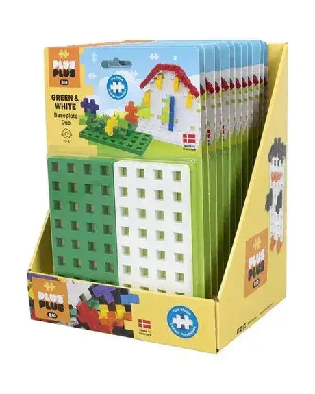 Plus-Plus | BIG Baseplates | White & Green - Toybox Tales