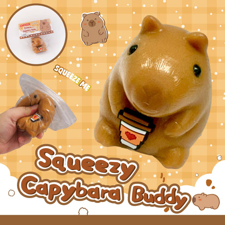 Squeezy Capybara Buddy soft stretchy capybara fidget toy