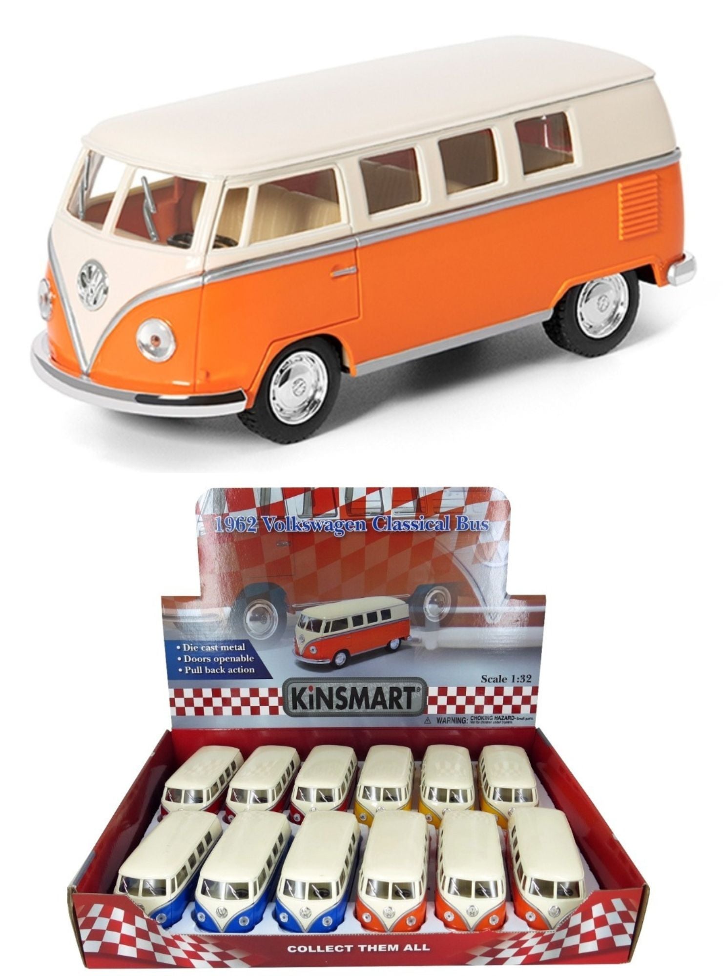 Ivory Top Classic VW Combi (Assorted) - Toybox Tales