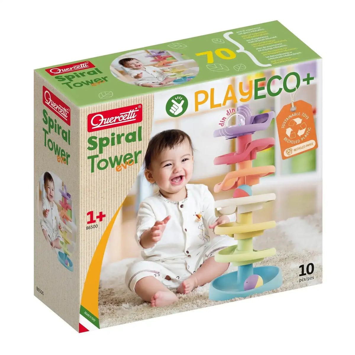Quercetti | Play Eco+ Spiral Tower Evo – Toybox Tales