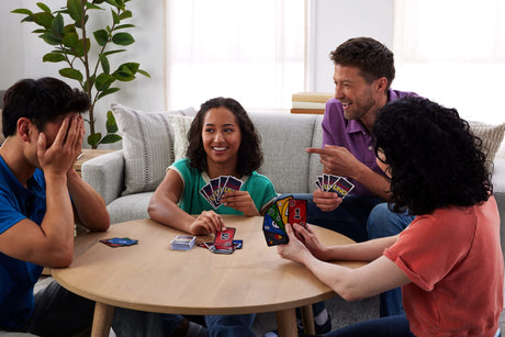 Liar's UNO card game in play