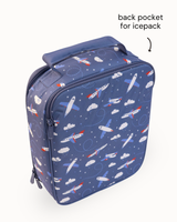 MontiiCo Large Insulated Lunch Bag - Jetset (Ice Pack Included)
