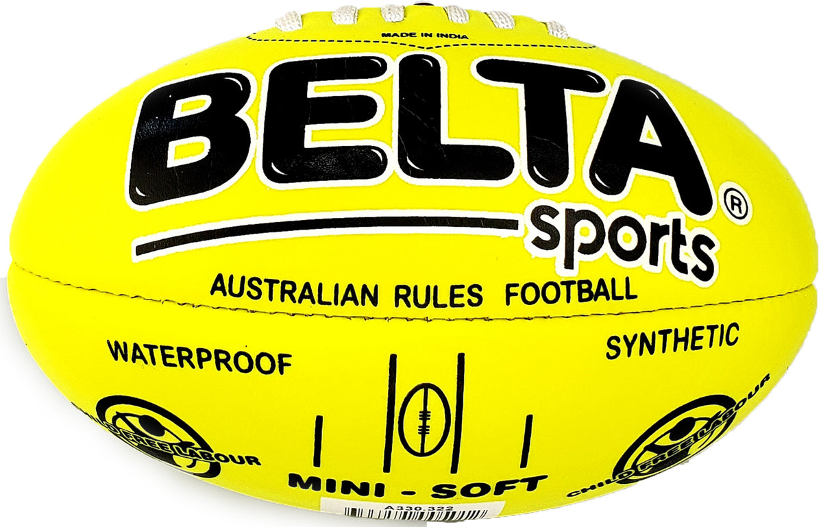 Belta soft touch mini footy fluro yellow