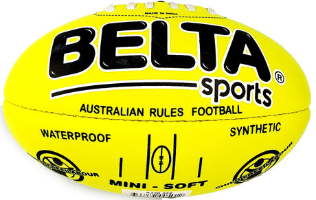 Belta soft touch mini footy fluro yellow