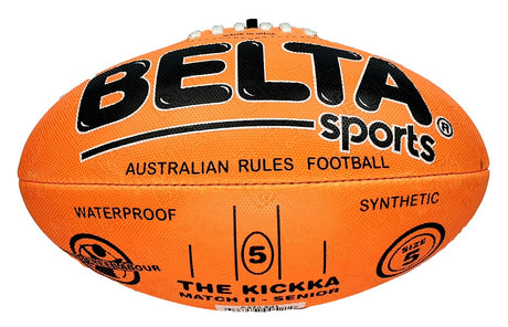 Belta size 5 footy fluro orange