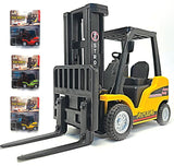 Toy fork lift 1:24 in yellow, with red and green colour options shown