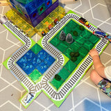 Learn & Grow - Magnetic Tile Topper - Train Track Pack (36 Piece) - Toybox Tales