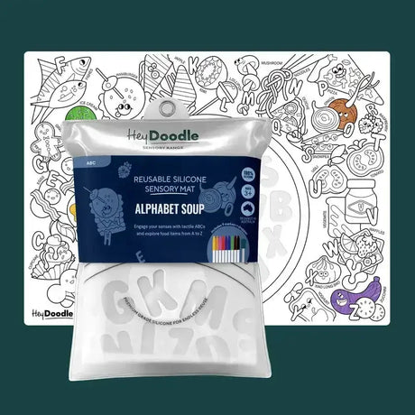 HeyDoodle - Sensory Mats - ABC | Alphabet Soup - Toybox Tales