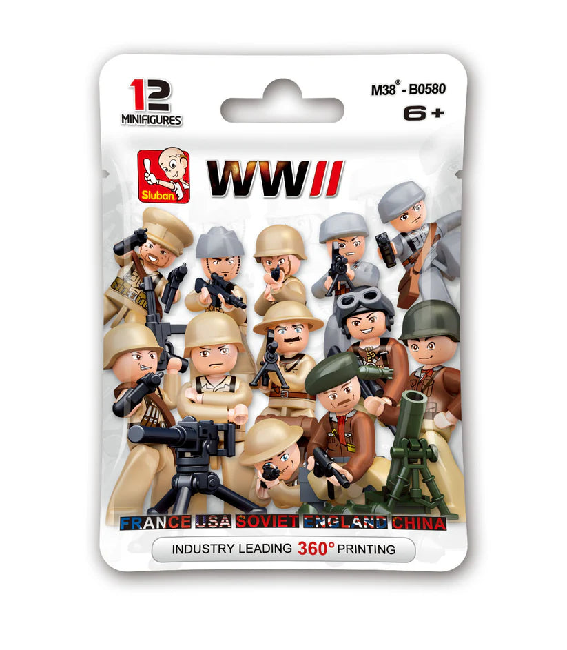 Sluban | WW2 Mini Figures In Blind Packs