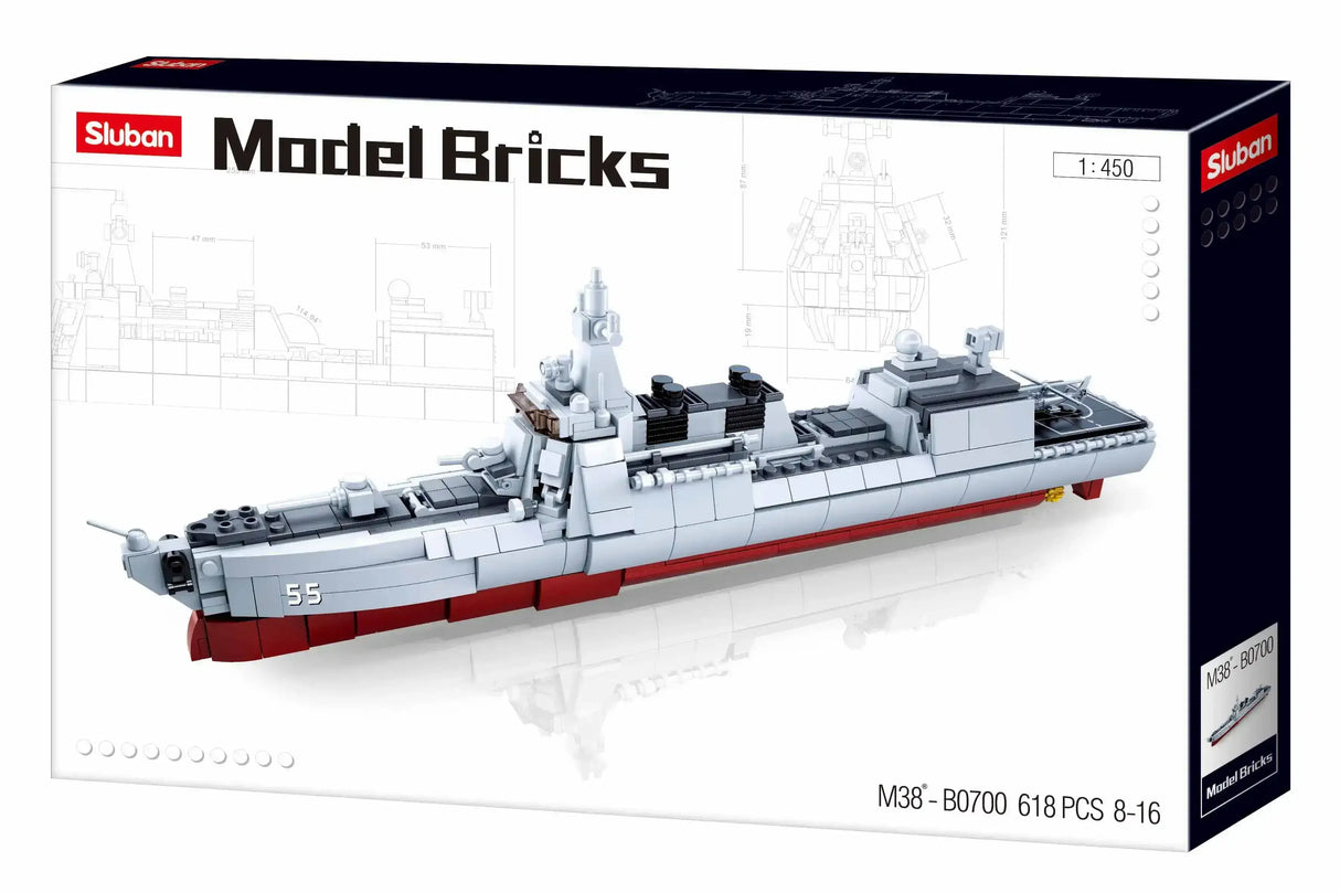 Sluban | Model Bricks Destroyer Scale 1:450 617 Pcs - Toybox Tales