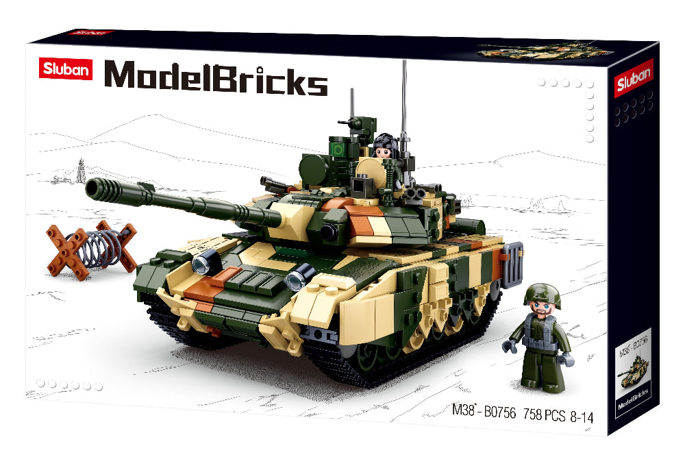 Sluban Model Bricks T90Ms Battle Tank 758 Pcs - Toybox Tales