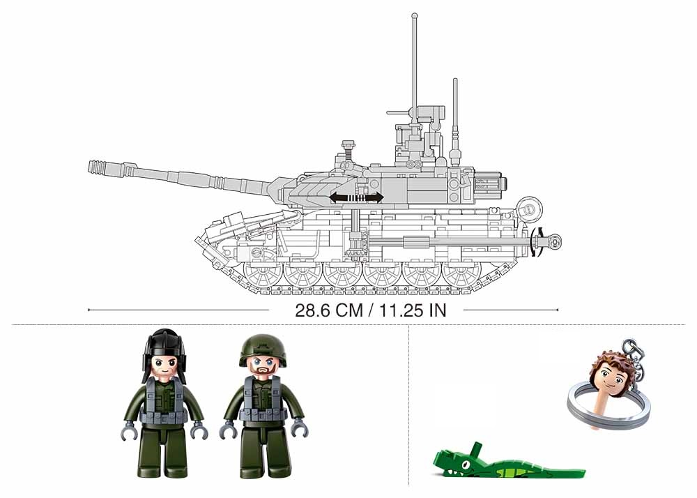 Sluban Model Bricks T90Ms Battle Tank 758 Pcs - Toybox Tales