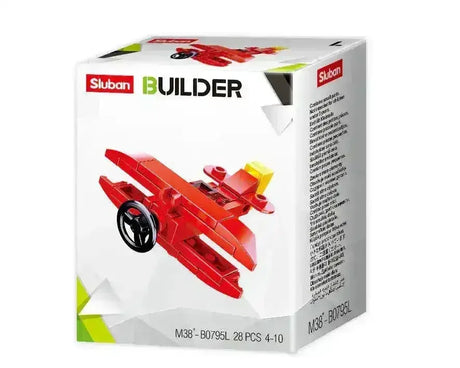Sluban | Builder Red Plane 28 Pcs - Toybox Tales