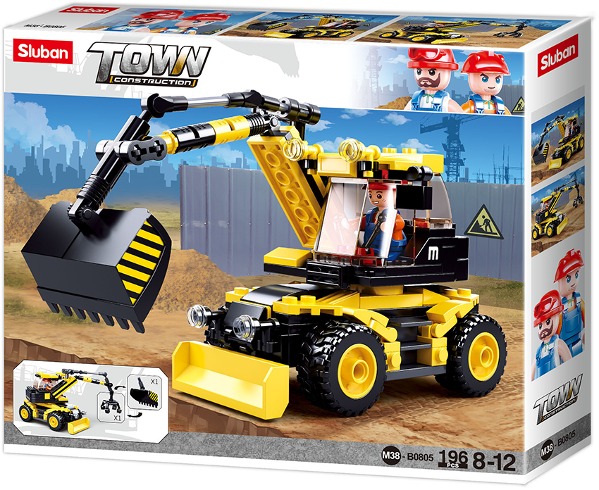 Sluban | Town Excavator/Lifter 195 Pcs