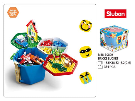 Sluban | Bricks Bucket 334 Pieces - Toybox Tales