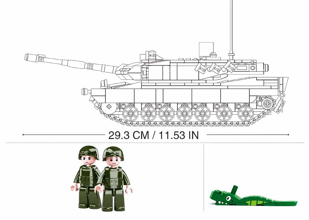 Sluban | Model Bricks Leopard 2A5 Main Battle Tank 766 Pcs