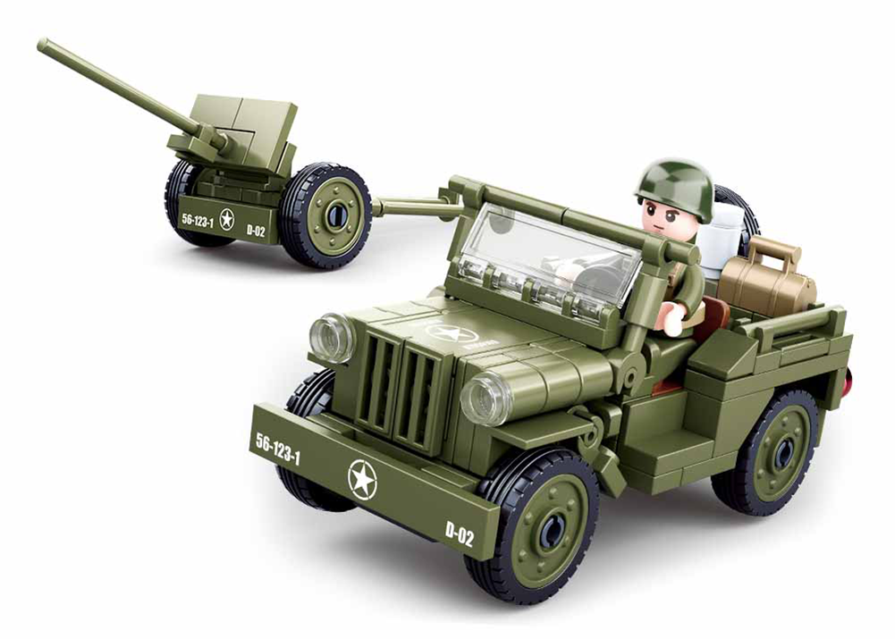 Sluban | WW2 Willys Jeep C143 Pcs