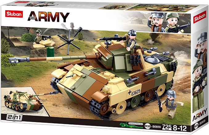 Sluban | WW2 Medium Tank 725 Pcs