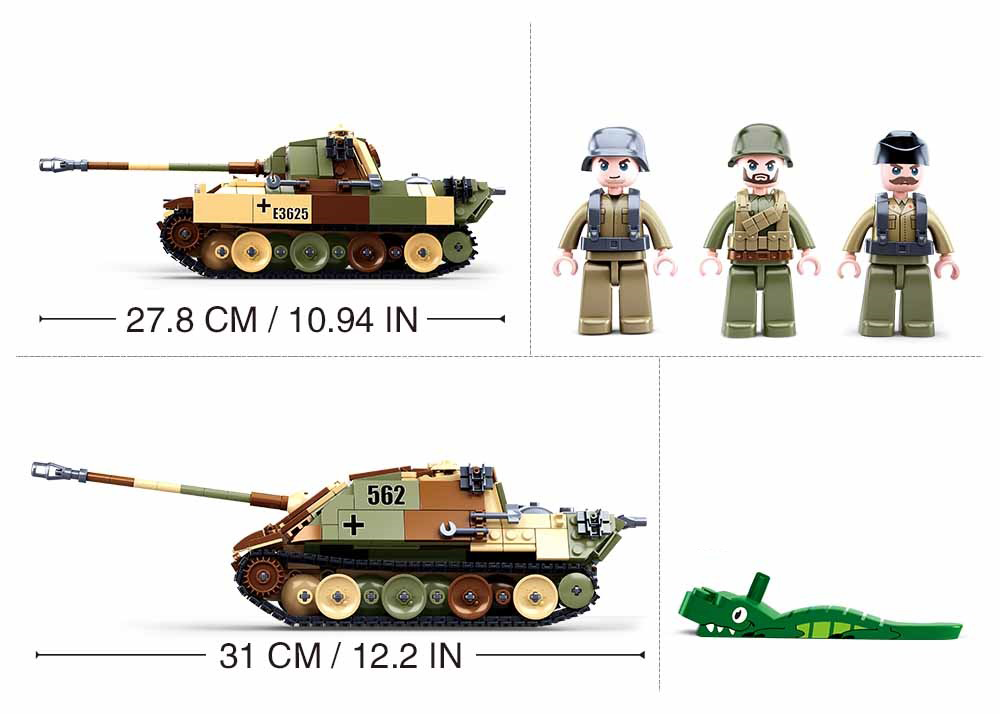 Sluban | WW2 Medium Tank 725 Pcs