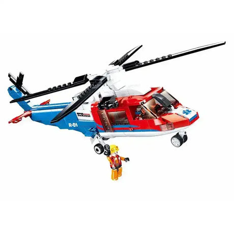 Sluban | Model Bricks | Sea Rescue Helicopter 402 Pcs - Toybox Tales