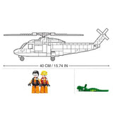 Sluban | Model Bricks | Sea Rescue Helicopter 402 Pcs - Toybox Tales
