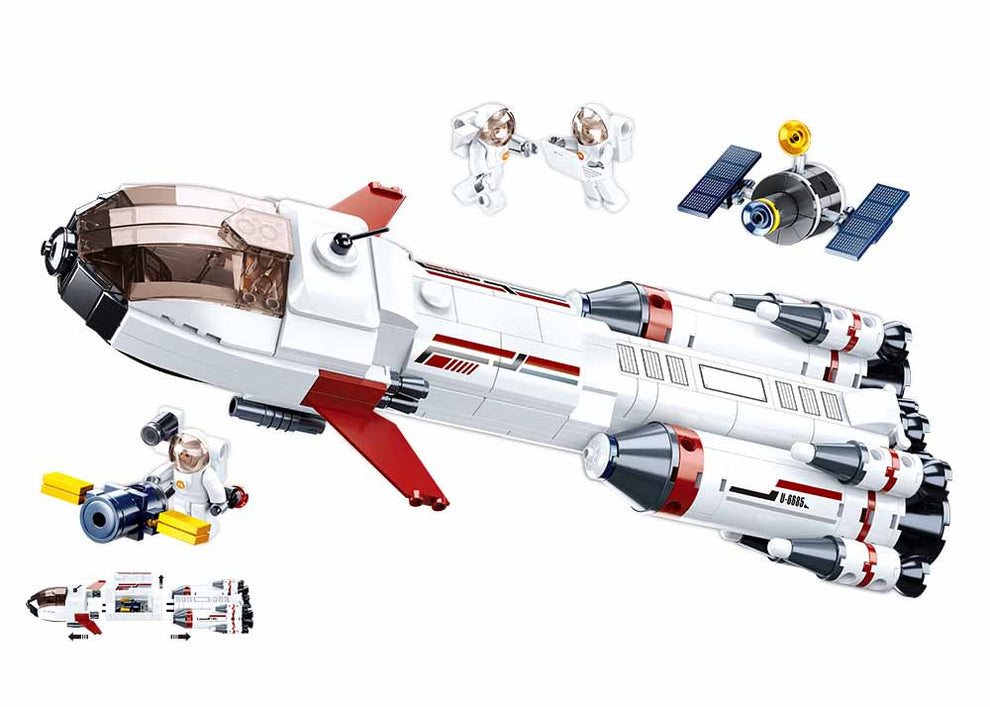 DAMAGED BOX Sluban | Space Saturn Expidition Rocket 468pcs