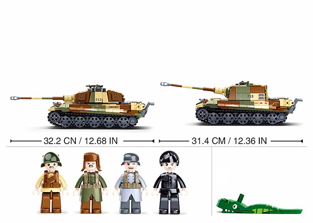 Sluban | Army Battle Of Budapest - The King Tiger Heavy Tank 930 Pcs