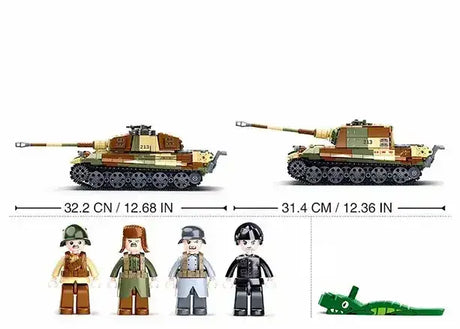 Sluban | Army Battle Of Budapest - The King Tiger Heavy Tank 930 Pcs - Toybox Tales