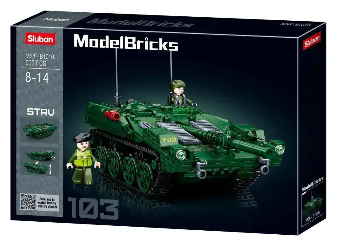 Sluban | Model Bricks | Tank Strv103 692 Pcs - Toybox Tales