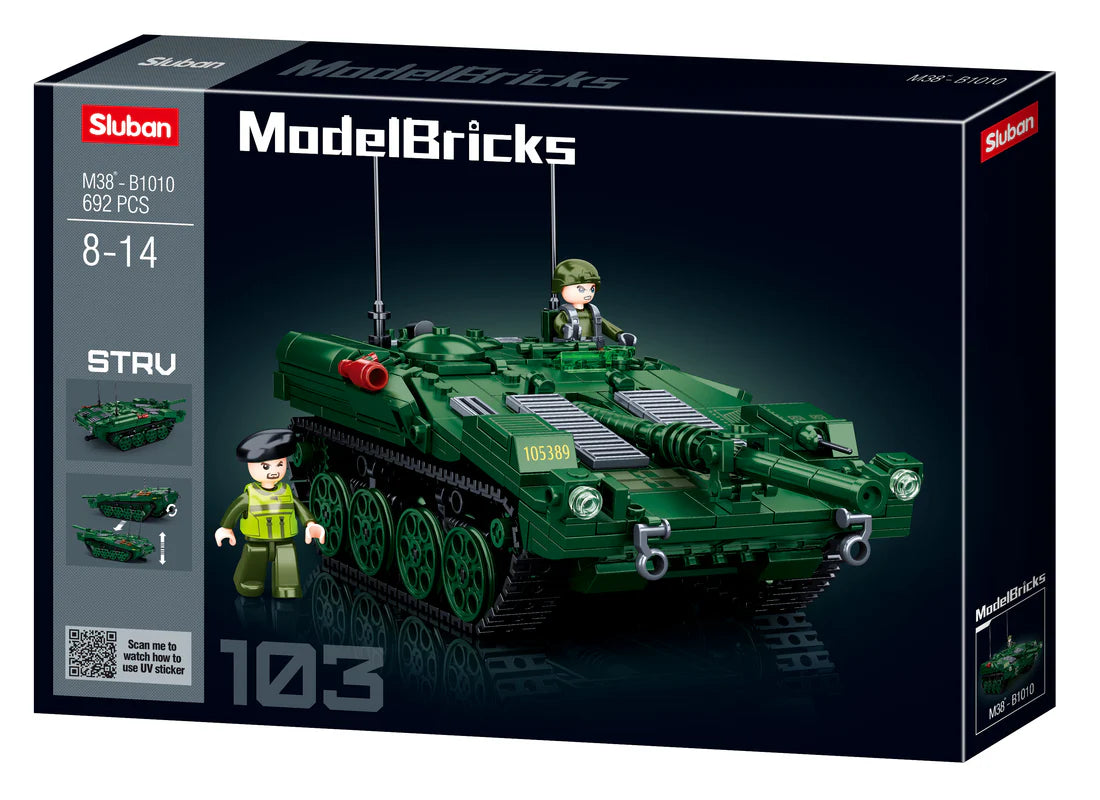 Sluban | Model Bricks | Tank Strv103 692 Pcs