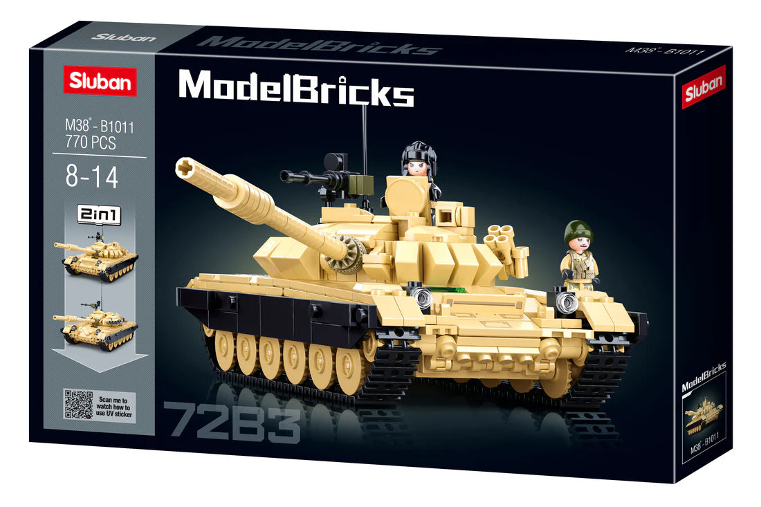 Sluban | Model Bricks | Tank T-7283 (2 In 1) 770 Pcs