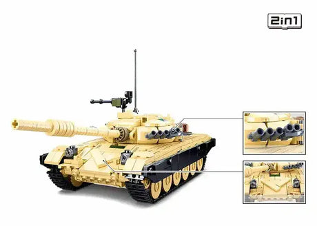 Sluban | Model Bricks | Tank T-7283 (2 In 1) 770 Pcs - Toybox Tales