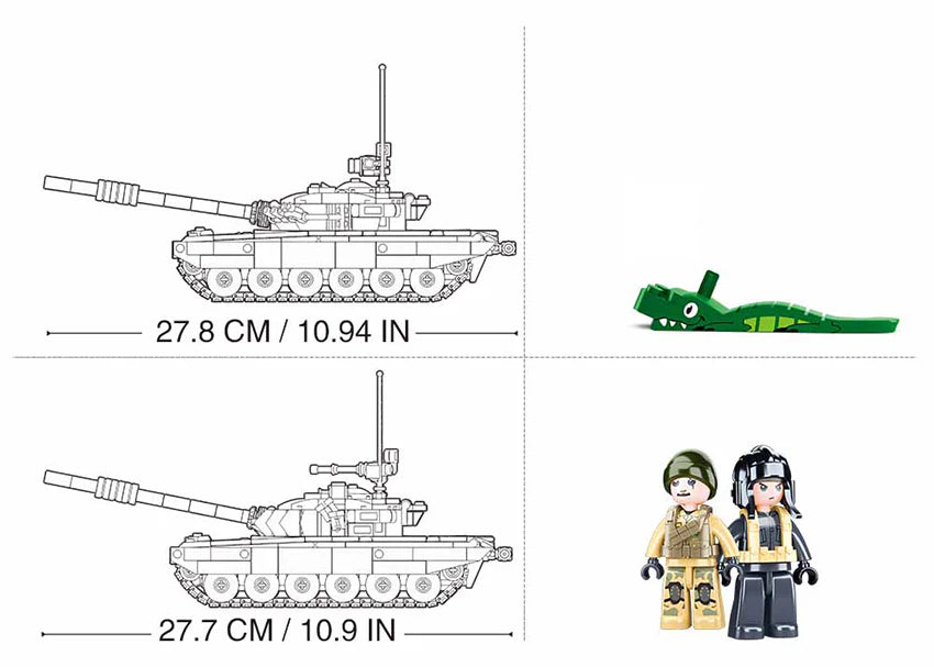 Sluban | Model Bricks | Tank T-7283 (2 In 1) 770 Pcs