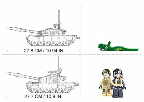Sluban | Model Bricks | Tank T-7283 (2 In 1) 770 Pcs - Toybox Tales