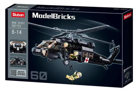 Sluban | Model Bricks | Helicopter Black Hawk 692 Pcs - Toybox Tales