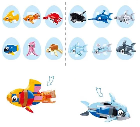 Sluban | Qbricks Egg | Sea Creatures