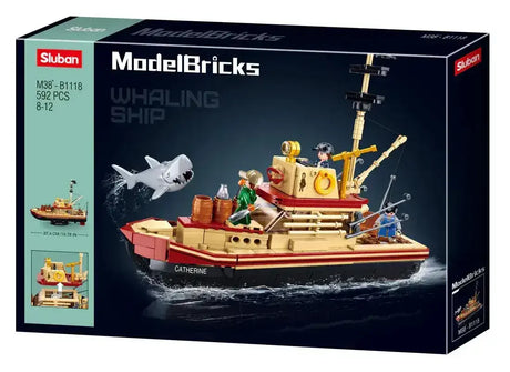 Sluban | Model Bricks | The Great Shark 592 Pcs - Toybox Tales