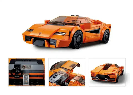 Sluban | Model Bricks | 2020 Sports Car Orange Scale 1:32 264 Pcs - Toybox Tales