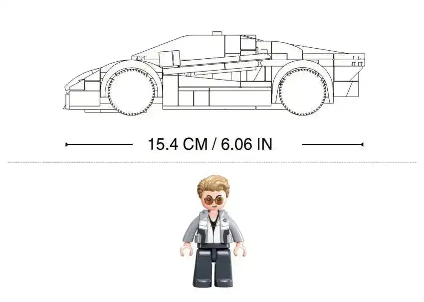 Sluban | Model Bricks | 2020 Sports Car Orange Scale 1:32 264 Pcs - Toybox Tales