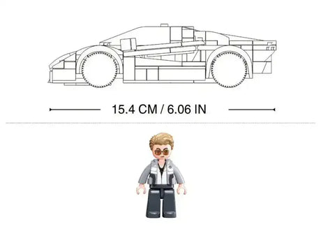 Sluban | Model Bricks | 2020 Sports Car Orange Scale 1:32 264 Pcs - Toybox Tales